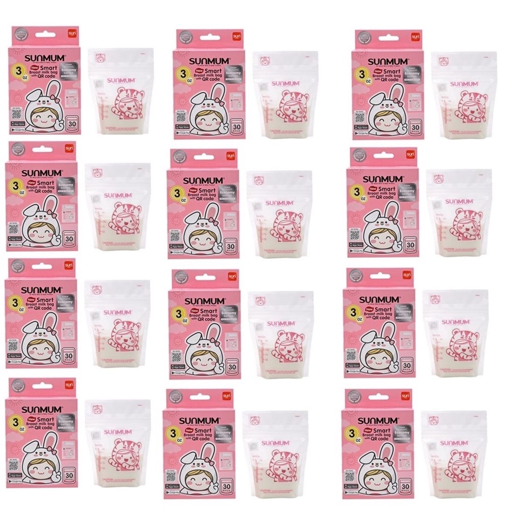 Hộp Túi Trữ Sữa Sunmum 100ml Mẫu Mới Vô Trùng Gấp 1,5 Lần
