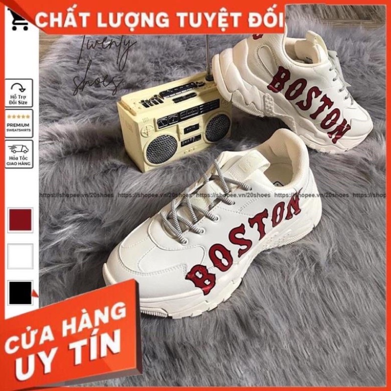 Giày Thể Thao Nữ Nam Boston - Giày thể thao nữ độn đế cao cổ tăng chiều cao, Sneaker trẻ trung, năng động D19 Có Sẵn Hàn
