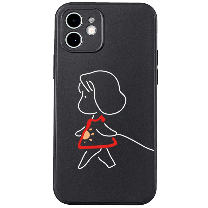 Ốp lưng JURSUE hoạt hình cặp đôi dễ thương đẹp cho iPhone 13 12 11 Pro Max SE 2020 X XR XS ip 8 7 6 6S Plus kute Y176