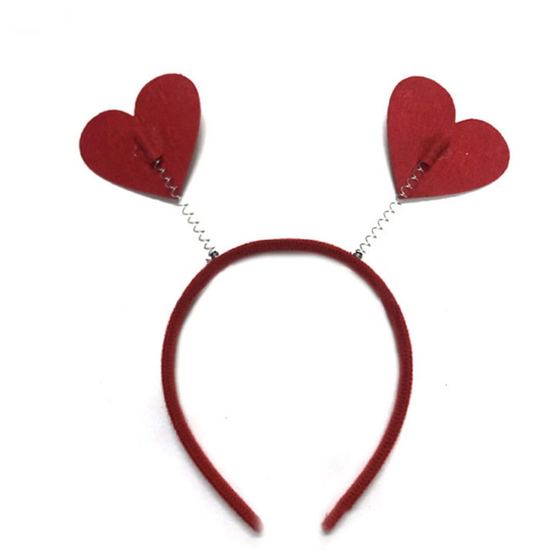 Băng Đô Cài Tóc Hình Trái Tim Mềm Đính Kim Sa Lấp Lánh