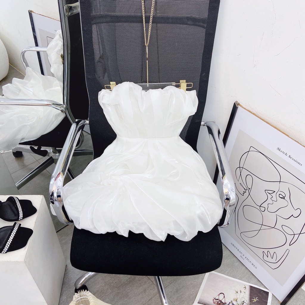 ĐẦM ỐNG BÈO NGỰC DÁNG BÍ CHẤT TƠ ÁNH NHŨ OGANZA MS87