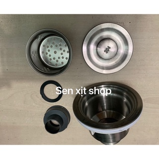 Bầu Xả Chậu Rửa Chén Bát inox 304 Phi 110mm, 140mm