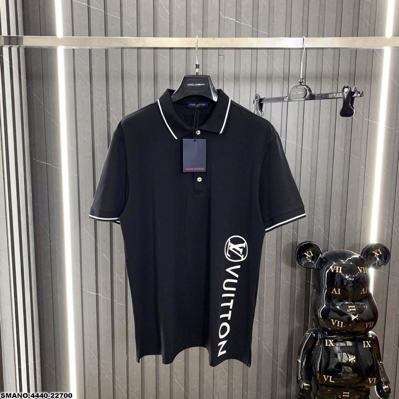 Áo Polo Nam LV Chữ Dọc Áo SPF Siêu Hot - Áo Nam Polo LV Viền Cổ Siêu Đẹp