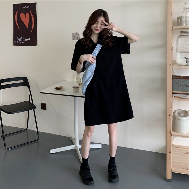 Đầm Thun Polo Dáng Rộng Vải Mỏng Thời Trang Mùa Hè Mới