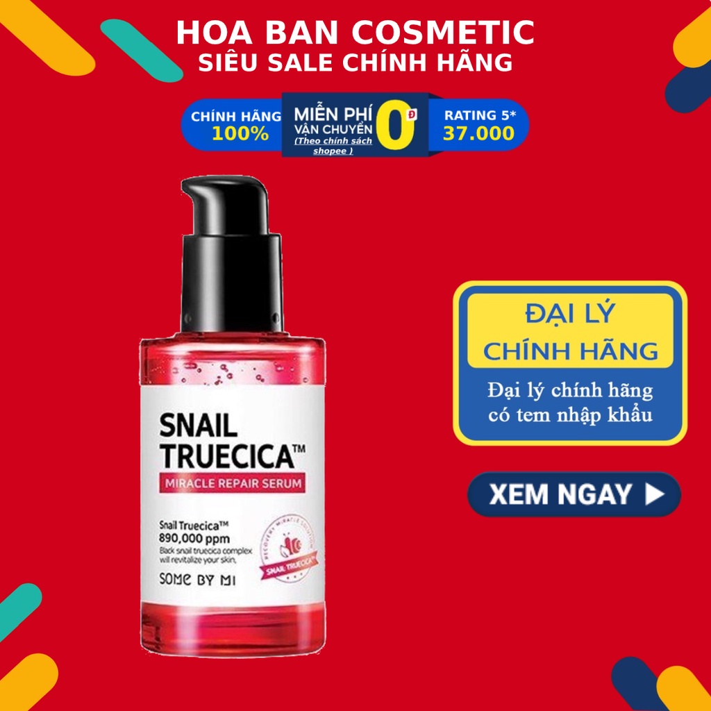 Tinh chất giảm sẹo lõm Some By Mi Snail Truecica Miracle Repair Serum 50ml - HB0051