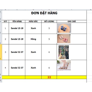 Combo 22 đôi sandal