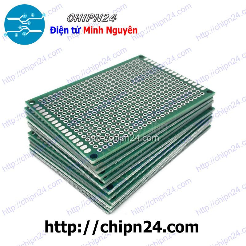 [1 TẤM] Testboard 2 mặt Thủy tinh 5x7cm (Board đồng đục lỗ PCB, Testboard cắm hàn)