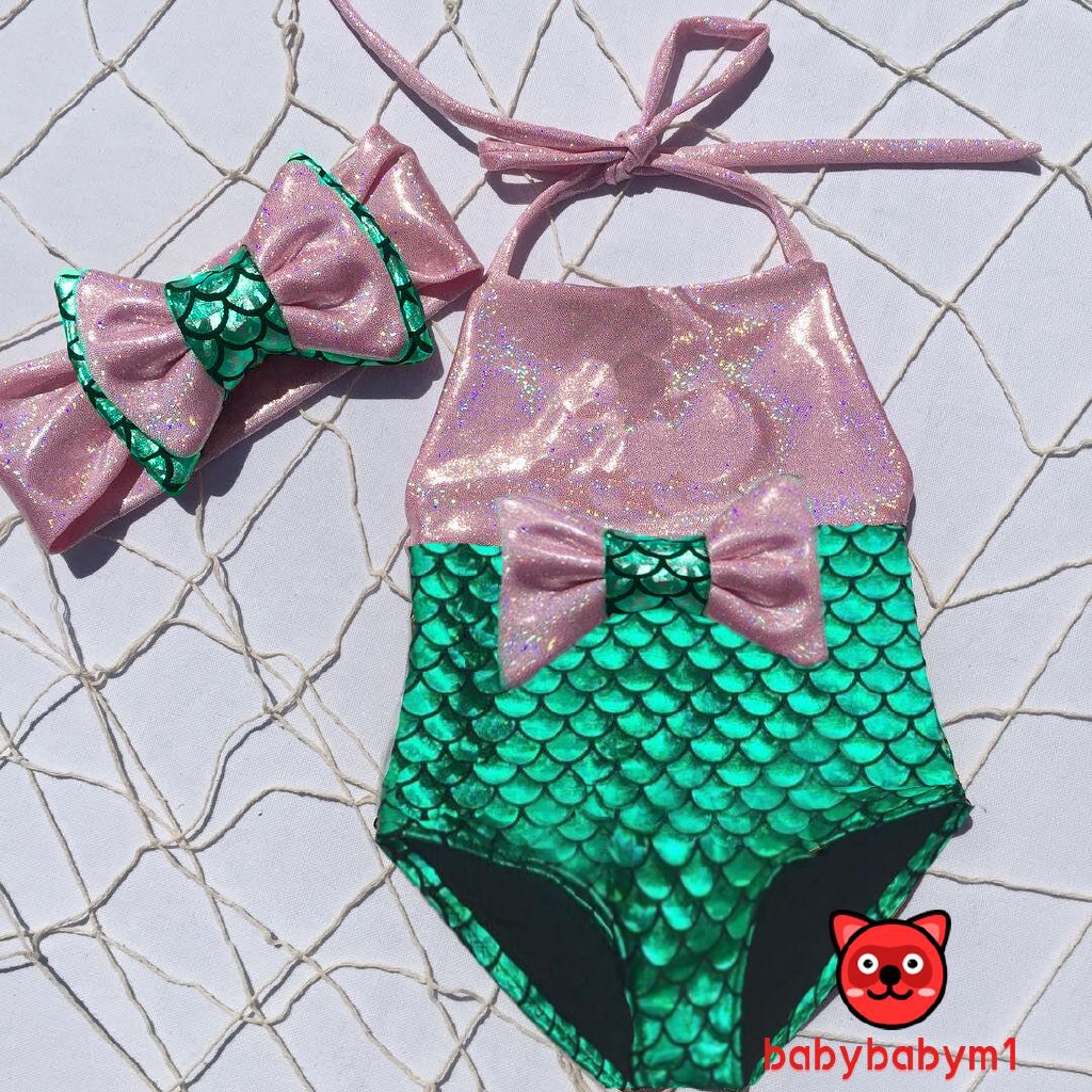 Bộ đồ bơi bikini hình nàng tiên cá cho bé gái