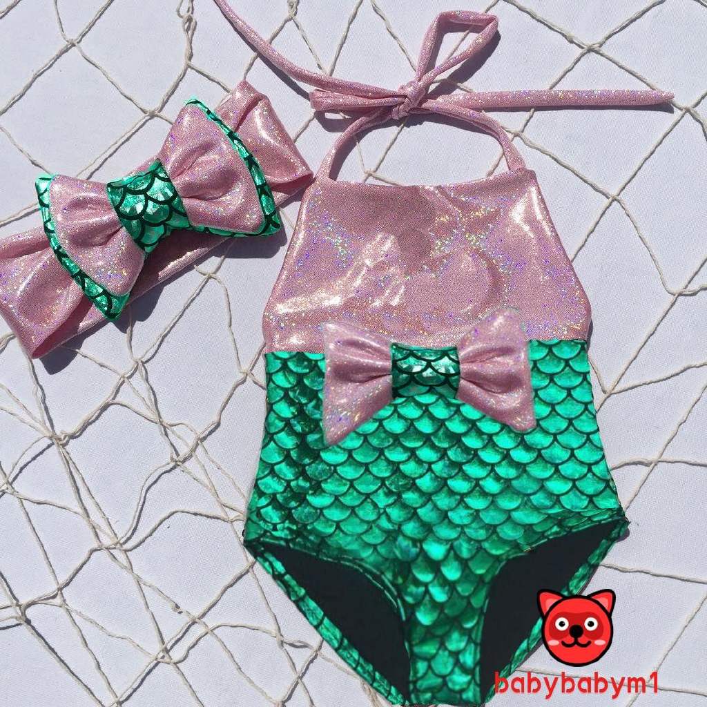 Bộ Đồ Bơi Bikini Hình Nàng Tiên Cá Cho Bé Gái