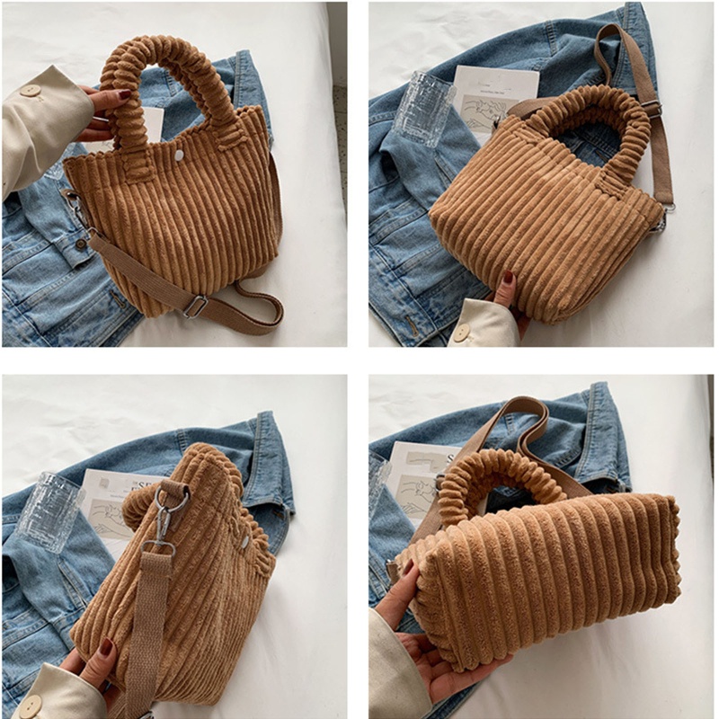 Túi Đeo Chéo Vai Bằng Vải Nhung Màu Trơn Phong Cách Cổ Điển Dành Cho Nữ