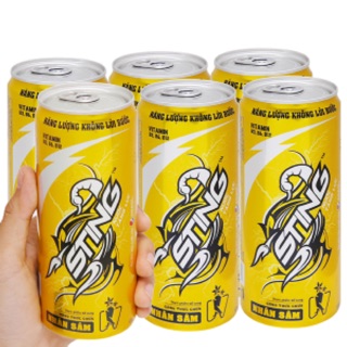 6 lon nước ngọt Sting Gold 330ml HSD còn 8 tháng