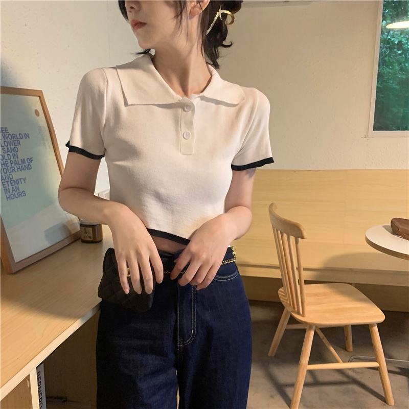 Áo thun polo ZHELIHANGFEI tay ngắn thời trang mùa hè 2022 mới cho nữ