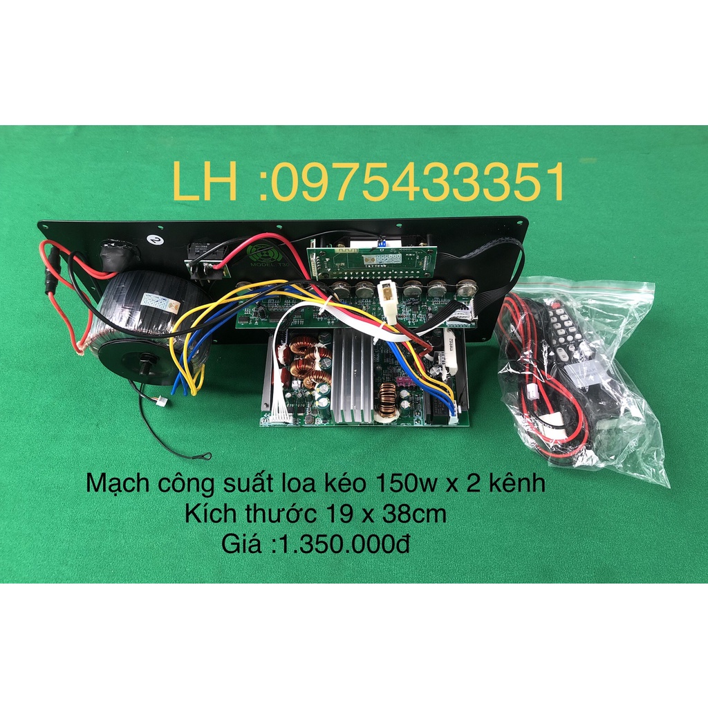 Mạch loa kéo công suất 150w x 2 kênh, 19 x 38cm