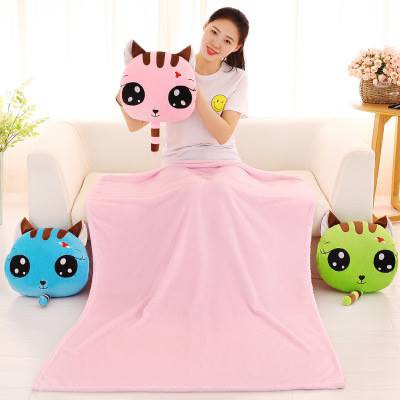 Bộ Chăn Gối Đa Năng Mèo Cute Hồng