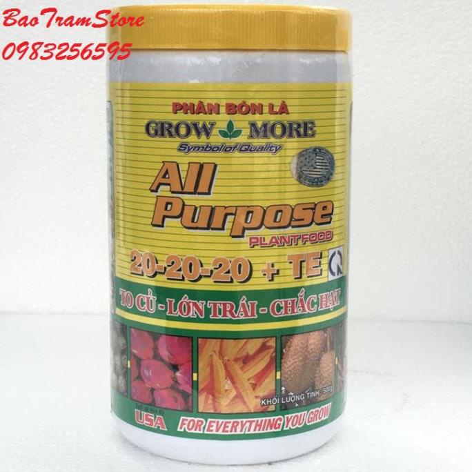 Phân bón lá cao cấp NPK Growmore 20-20-20 hộp 500g