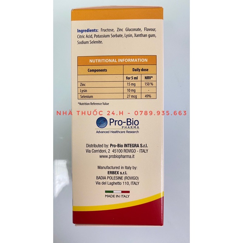 Zinc Plex.Siro Bổ Sung Kẽm  Và Các Vitamin Khoáng Chất Giúp Tăng Sức Đề Kháng Miễn Dịch Cho Bé