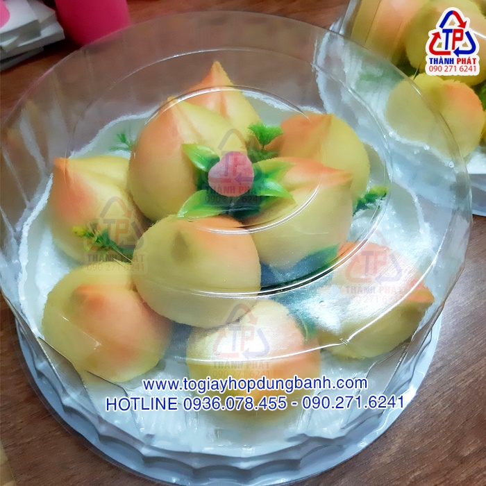 10 Hộp H40 dùng đựng rau câu cá chép - Bánh bông lan trứng muối 25cm - bánh bao đào tiên