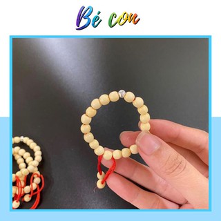 Vòng Tay Dâu Tằm💖𝑭𝑹𝑬𝑬𝑺𝑯𝑰𝑷💖Vòng Dâu Cho Bé Mix Bi Bạc Xoáy [vong tay bac]