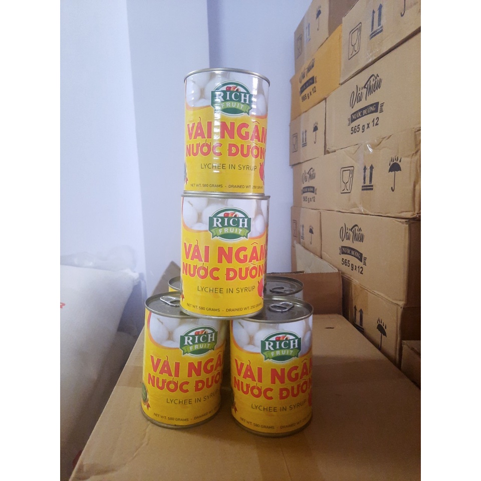 Vải ngâm rich 580 gr