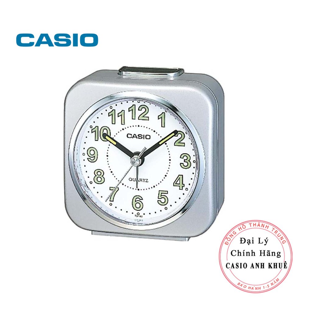 Đồng hồ để bàn Casio TQ-143S-8DF có đèn ,báo thức, dạ quang ( 7.7×7.6×3.8 cm )