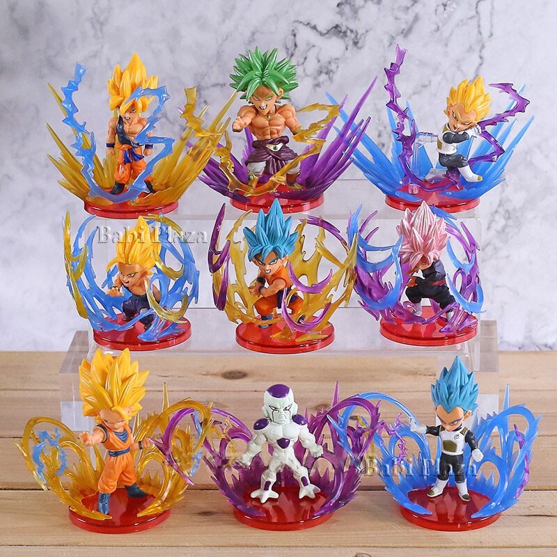 [7 Dragon Ball] Set 9in1 mô hình nhân vật 7 viên ngọc rồng - Songoku - Cadic - Xayan