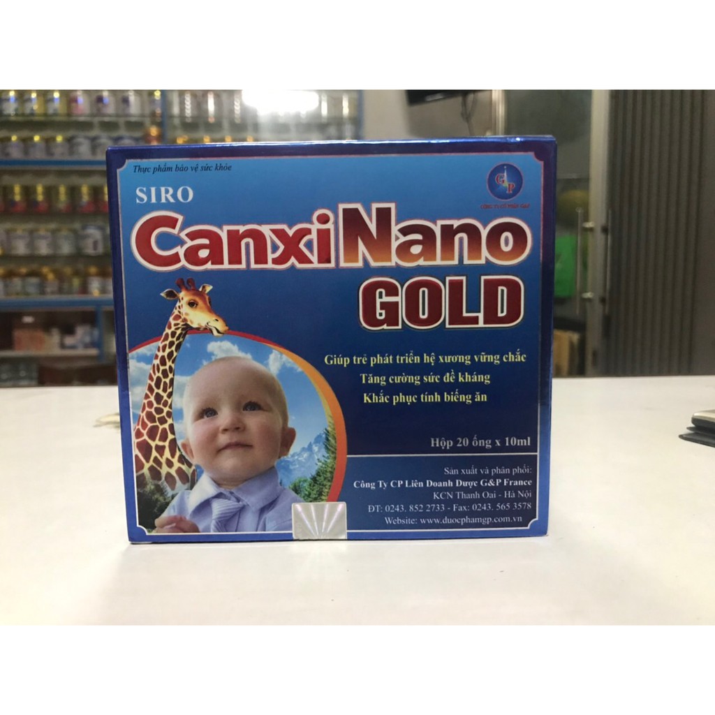 ✅ Siro Canxi Nano Gold GP France - Giúp bé ăn khỏe, tiêu hóa tốt, cao lớn, phát triển hệ xương vững chắc