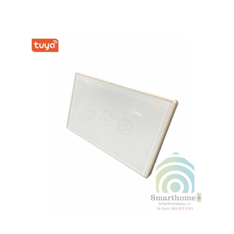 Công Tắc Điều Khiển Rèm Cửa Cửa Cuốn Đảo Chiều Động Cơ Viền Kim Loại Wifi Tuya CS1v2