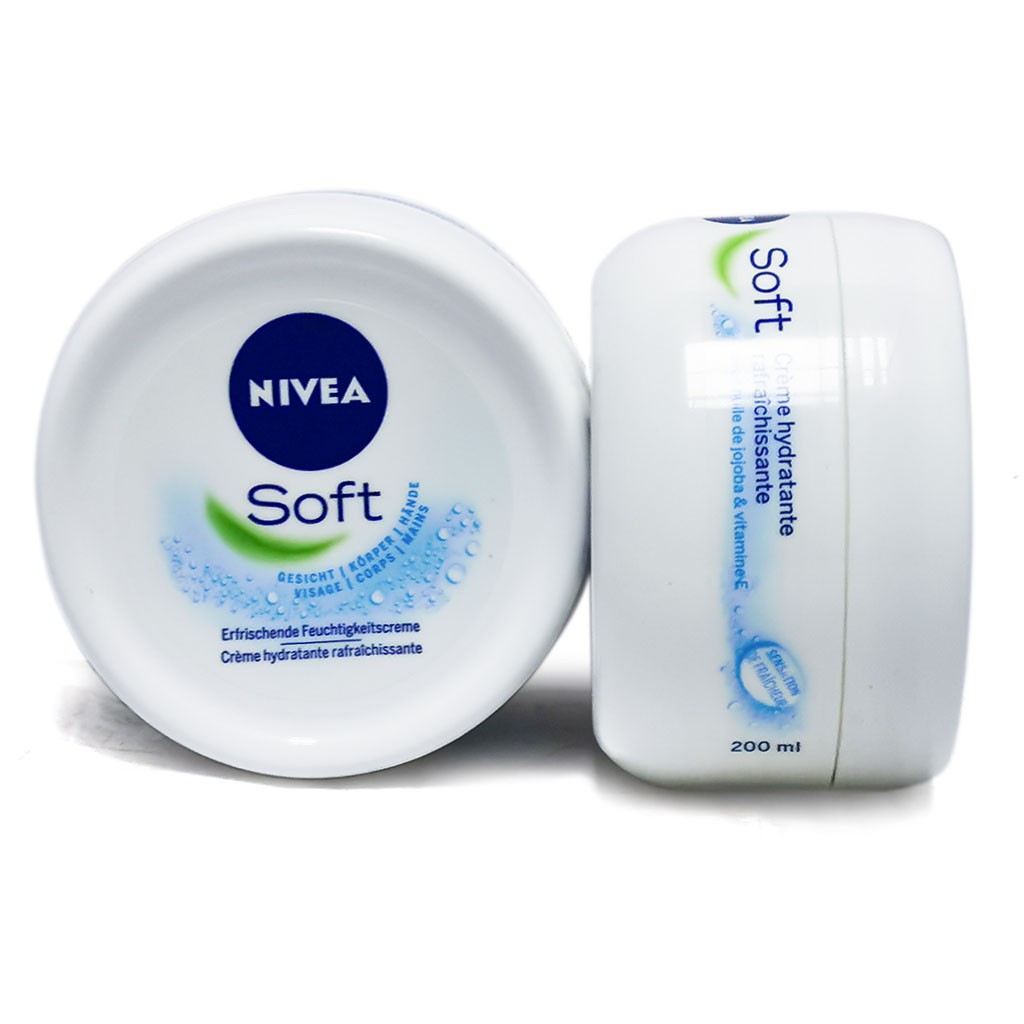 Kem Dưỡng Ẩm Chuyên Sâu Nivea Soft Lọ 200ml (Tinh dầu Jojoba &amp; Vitamin E cân bằng độ ẩm, giúp làn da mềm mại)