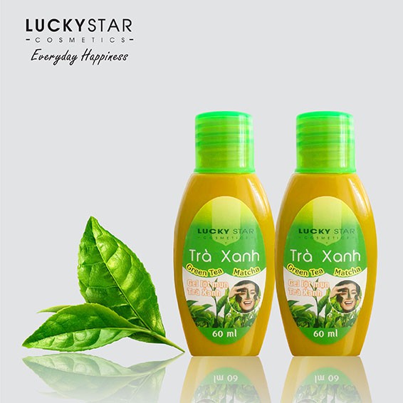 Combo 2 Gel Lôt Mun Trà Xanh Lucky Star Mới 60ml (chai)