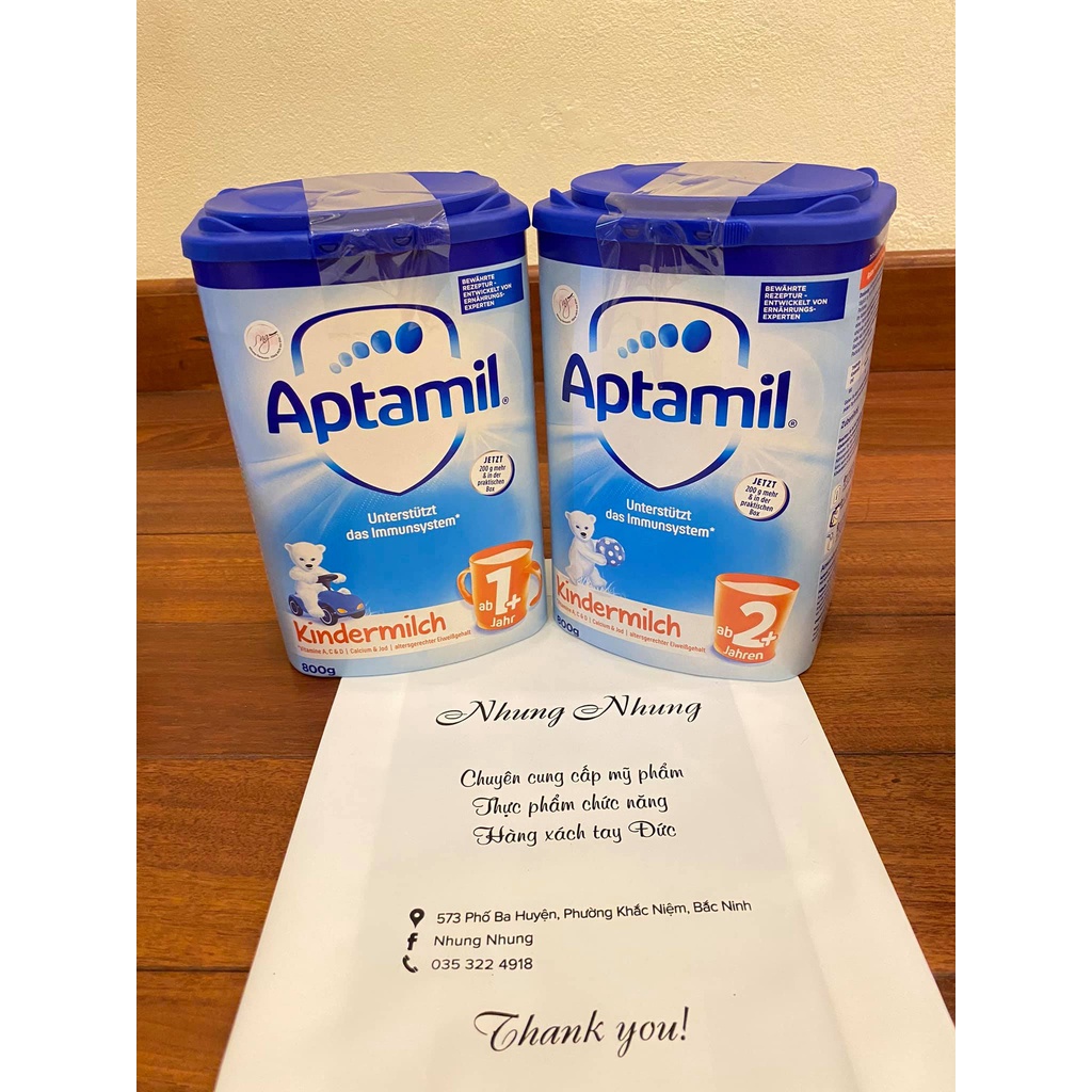 Sữa  Aptamil số 1+,2+ mẫu mới đủ bill tại Đức