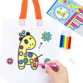 Túi Vải Tự Tô Màu,Bút Màu Cho Bé
