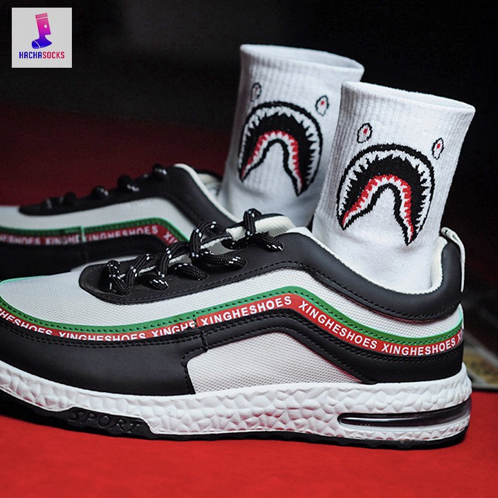 Vớ Tất Bape Shark Cá Mập Thời Trang Đường Phố