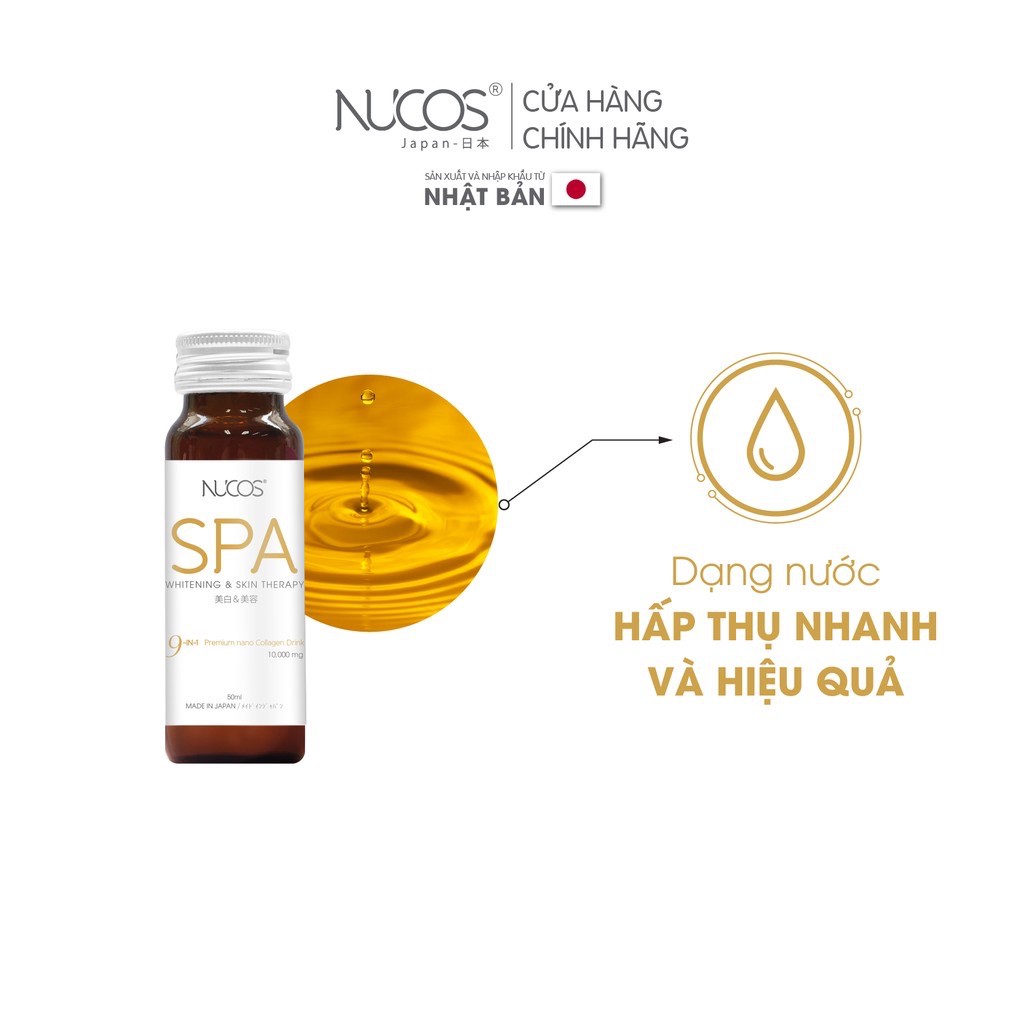 Combo 2 hộp Collagen chống lão hoá căng bóng da Nucos Spa 10000 2x50mlx10 chai | BigBuy360 - bigbuy360.vn