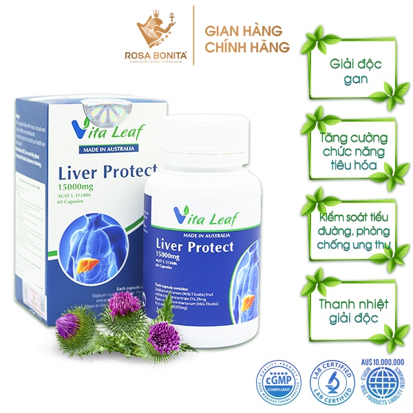 Giải độc gan LIVER PROTECT - Thải độc gan mát gan giải độc và tăng cường chức năng gan của RosaBonita
