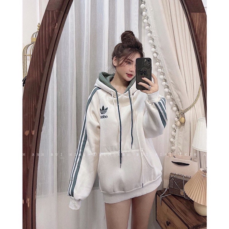 ⚡️BÁN SỈ⚡️Áo hoodie có mũ kẻ sọc xanh
