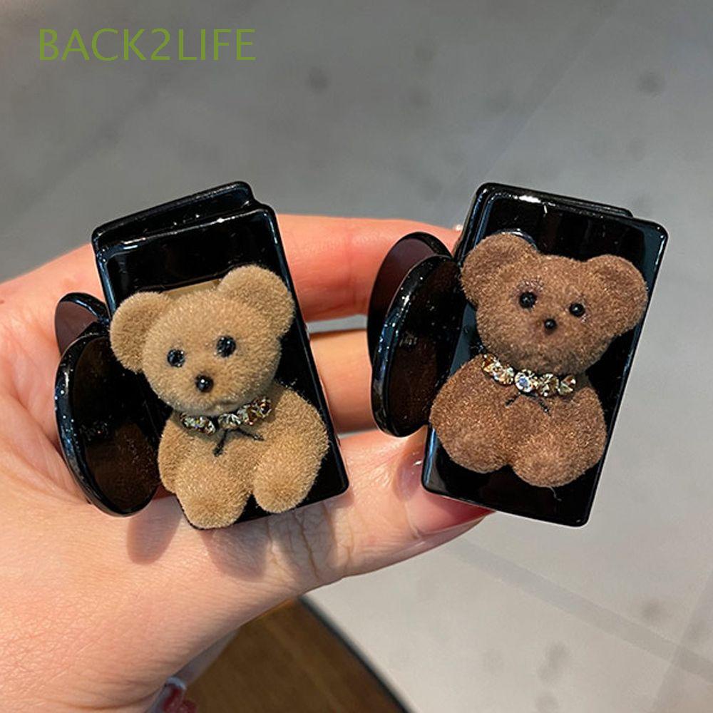 Kẹp tóc phối gấu bông phong cách Hàn Quốc đáng yêu thời trang dành cho nữ