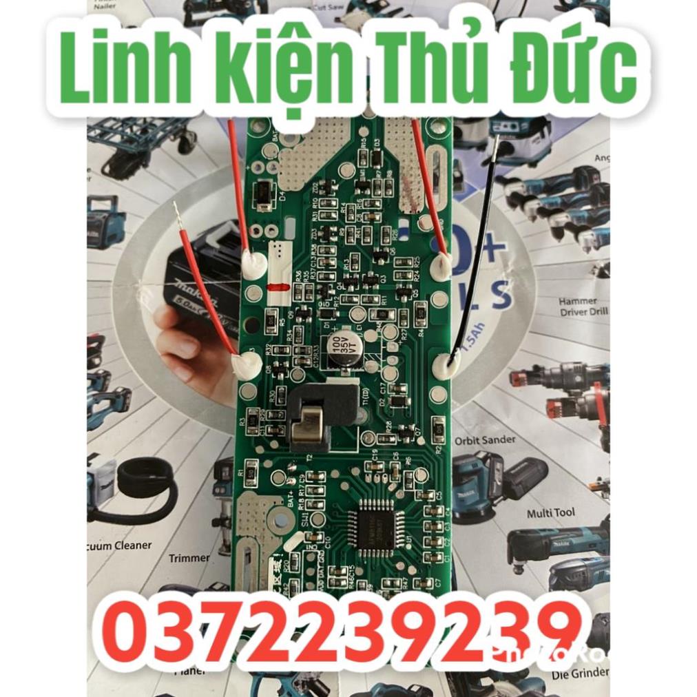 Lktd BN. Vỏ, mạch full tem cao cấp Ryobi 18V6A 5S-2P, mạch nhận sạc zin.