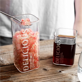 Ly thủy tinh vuông ISO.161 size 250ml-360ml chịu nhiệt delicious
