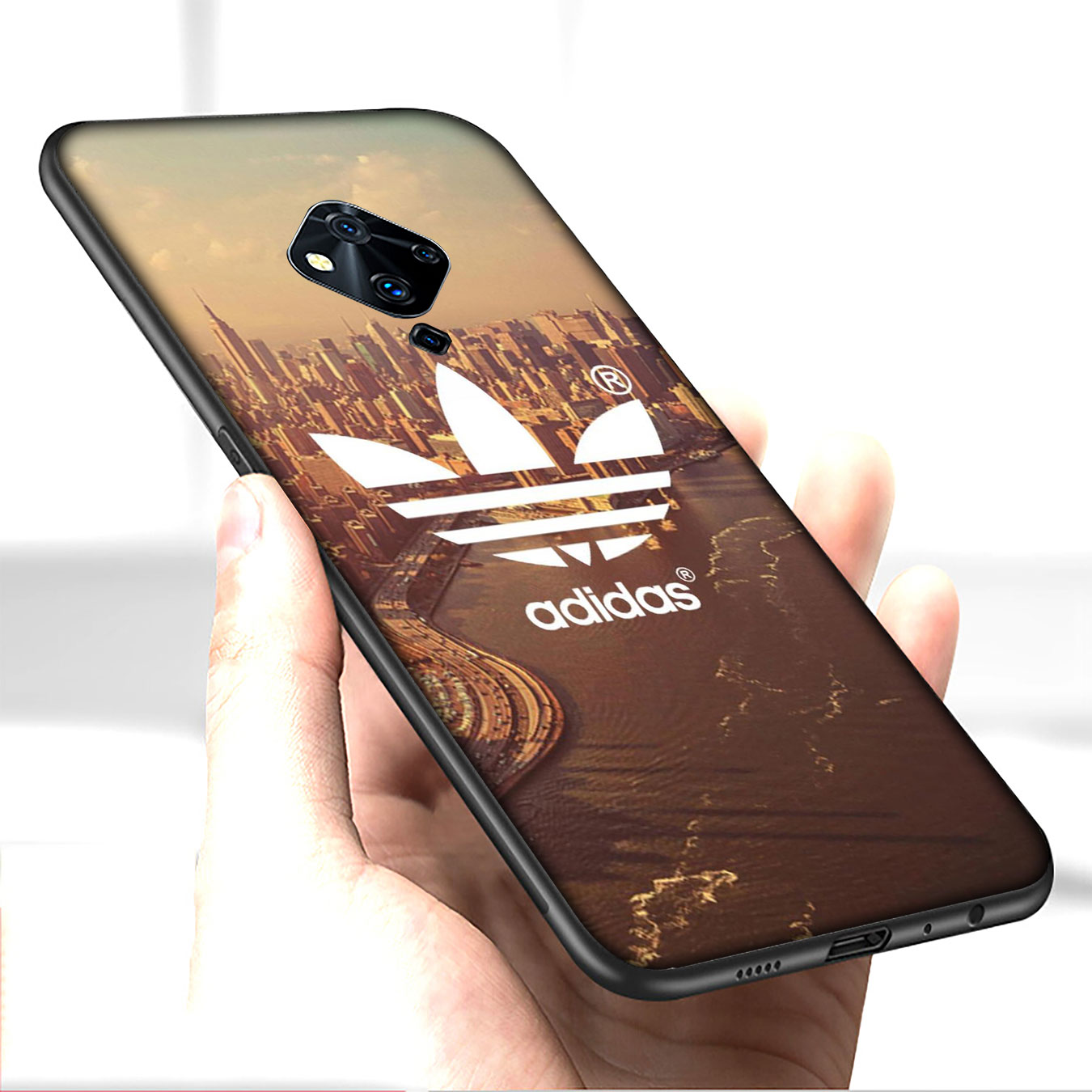 Ốp điện thoại silicon mềm in hình Adidas B3 cho Samsung Galaxy A9 A8 A7 A6 Plus J8 2018 + A21S A70 M20