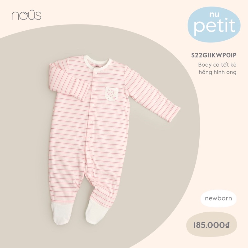 body sui newborn cho bé sơ sinh kèm tất chân