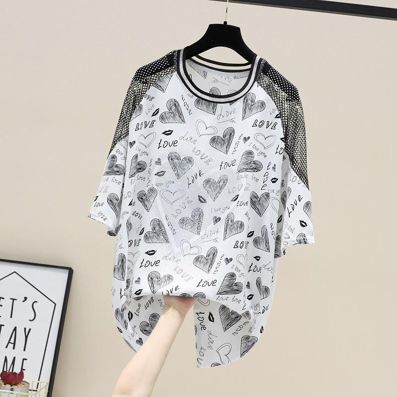 Áo Thun Ngắn Tay Form Rộng In Họa Tiết Thời Trang Mùa Hè Dành Cho Nữ