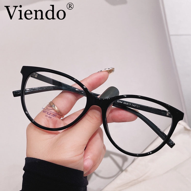 Mắt kính cận Viendo TR90 mắt mèo đổi màu ánh sáng xanh thời trang dành cho cả nam và nữ(có thể cắt cận thị ống kính)