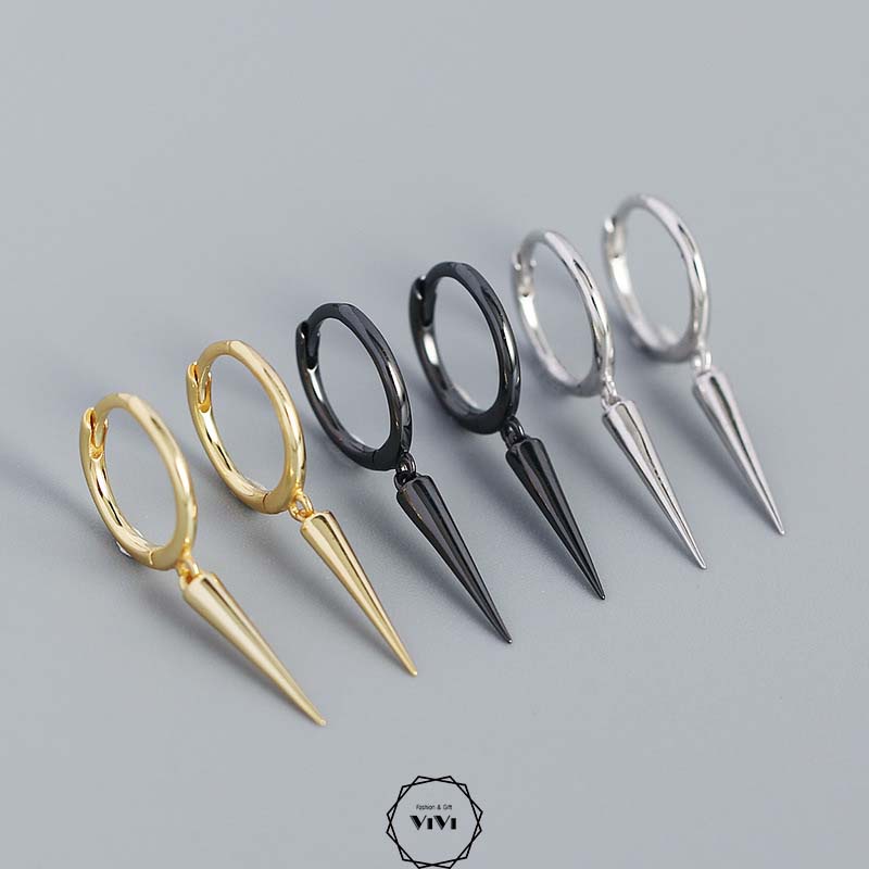 Bông tai Bạc 925 cao cấp kiểu khuyên tròn Rowling – khuyên tai ViVi_Gift