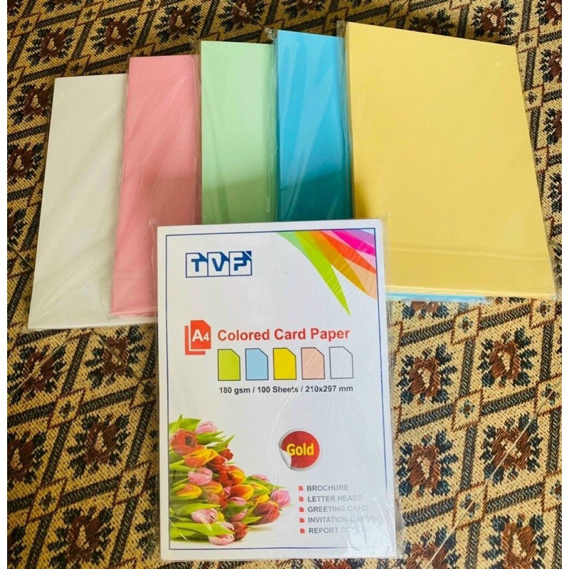 GIẤY BÌA CỨNG A4 ĐỦ MÀU