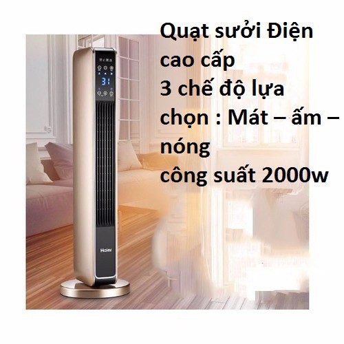 Quạt sưởi điện cao cấp 3 chế độ , có điều khiển , Thiết bị sưởi