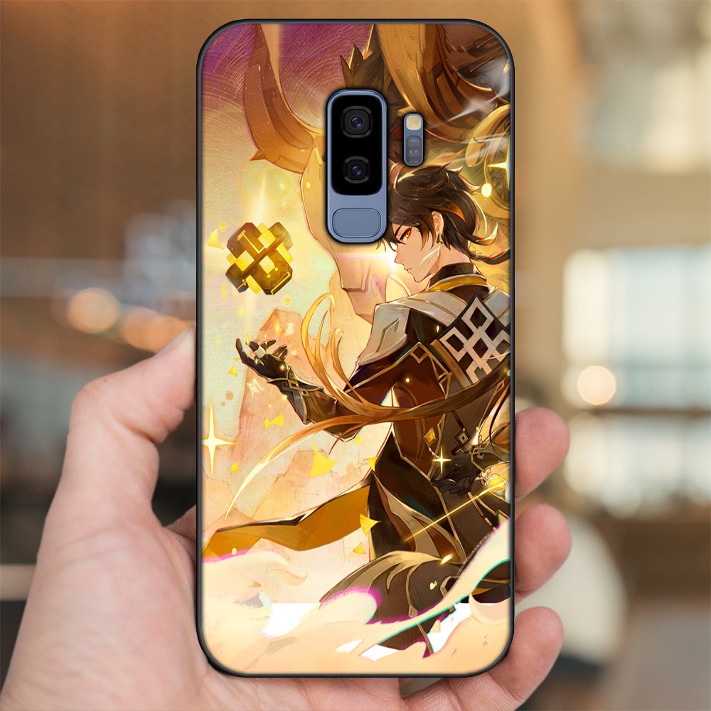 Ốp lưng Samsung S9 Plus viền đen in hình Zhongli Genshin Impact