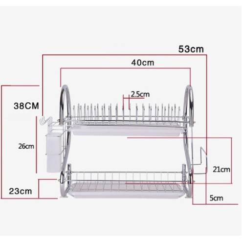 [ GIá Sập Sàn ] Kệ Để Bát Đĩa , Giá Úp Bát Đĩa Inox Sang Trọng Kèm Ống Cắm Đũa Sang Trọng