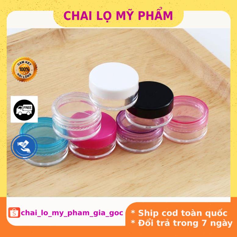 Hủ Đựng Kem ❤ GIÁ TỐT NHẤT ❤ Hủ nhựa tròn 3g,5g,10g,20g,30g,50g,100g chiết kem , chai lọ chiết mỹ phẩm .