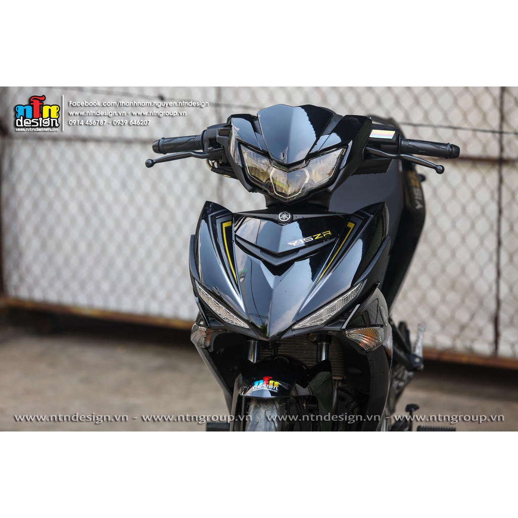 Tem rời exciter 150 đen chỉ xám vàng 715zr , tem 3 lớp cao cấp bao bày màu