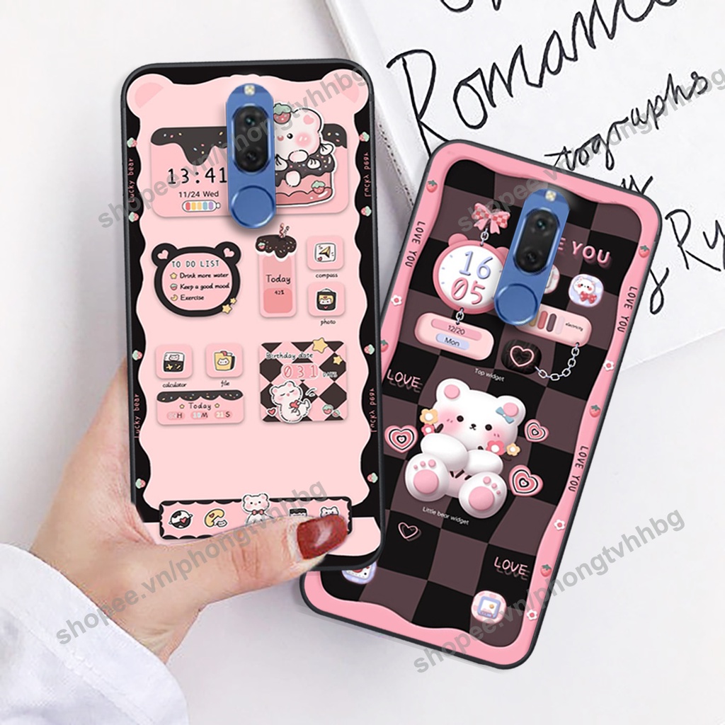Ốp lưng Huawei Nova 2i gấu,thỏ trắng , đồng hồ dễ thương cute cực đẹp